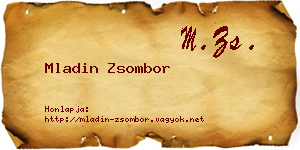 Mladin Zsombor névjegykártya